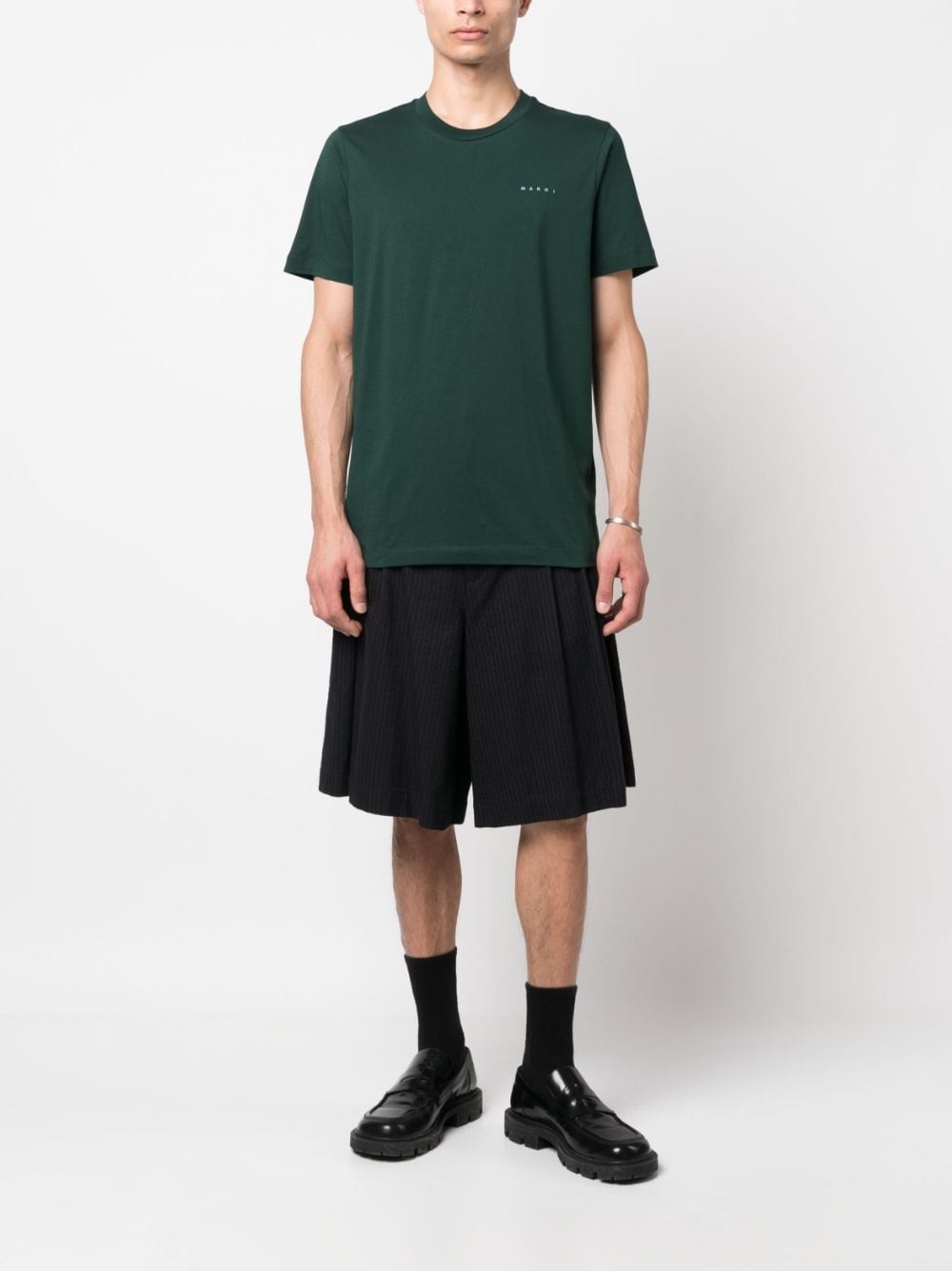 logo-embroidered cotton T-shirt - 2