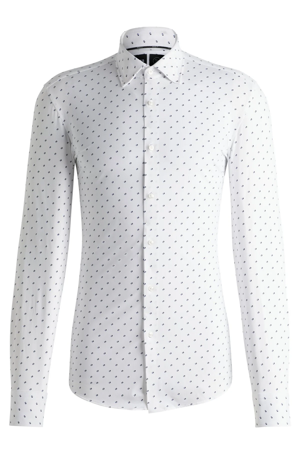 SLIM-FIT SHIRT IN PRINTED PERFORMANCE-STRETCH MATERIAL - 1