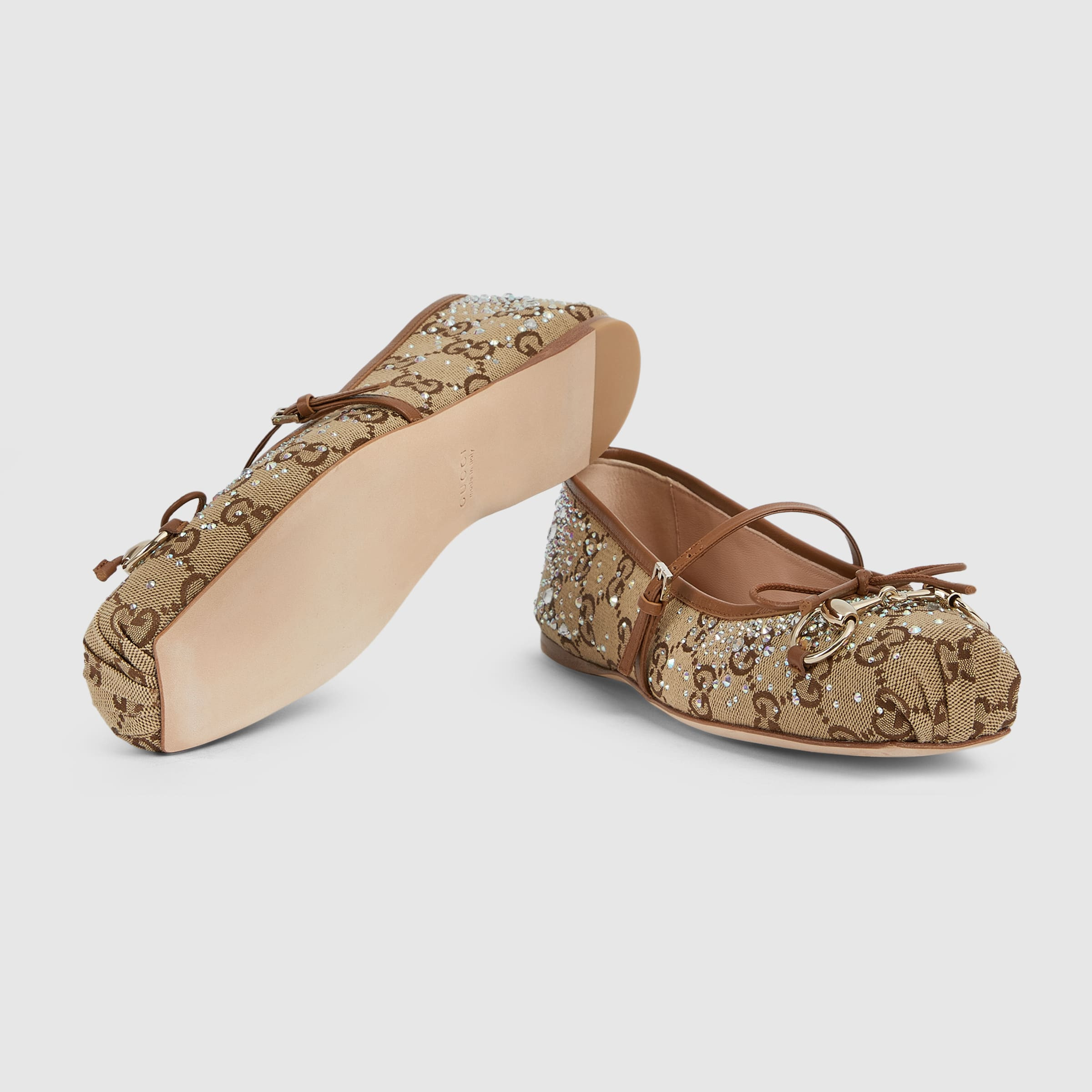 Women's GG crystal Gucci Horsebit ballet flat - 6