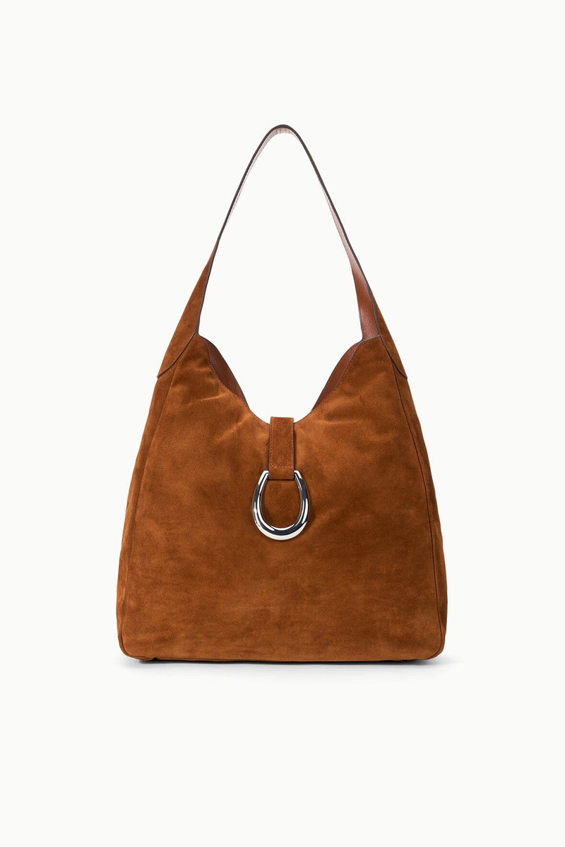STAUD MAYA HOBO BAG TABAC SUEDE 1