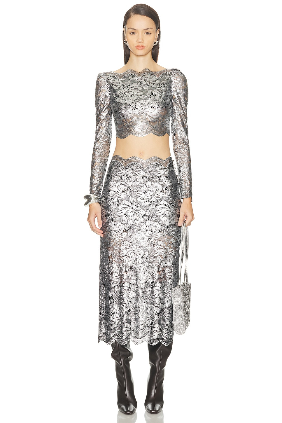 Lace Midi Skirt - 5