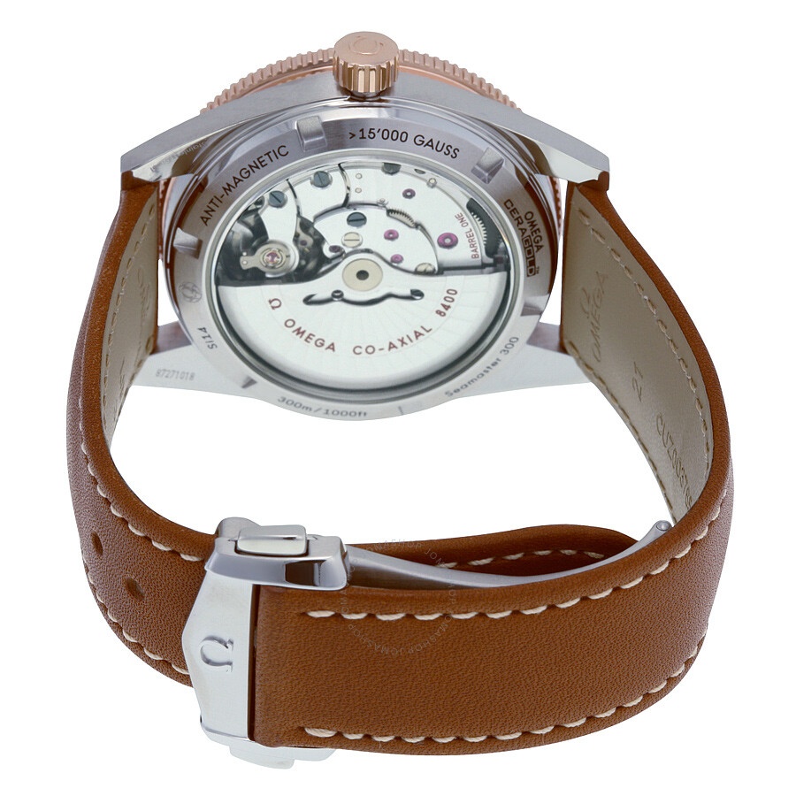 Omega Seamaster 300 Black Dial Brown Leather Men's Watch 233.22.41.21.01.002 - 3