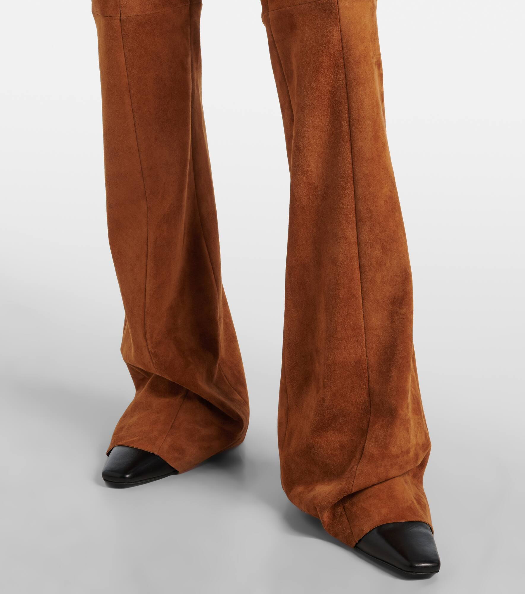 Gégé high-rise suede flared pants - 5