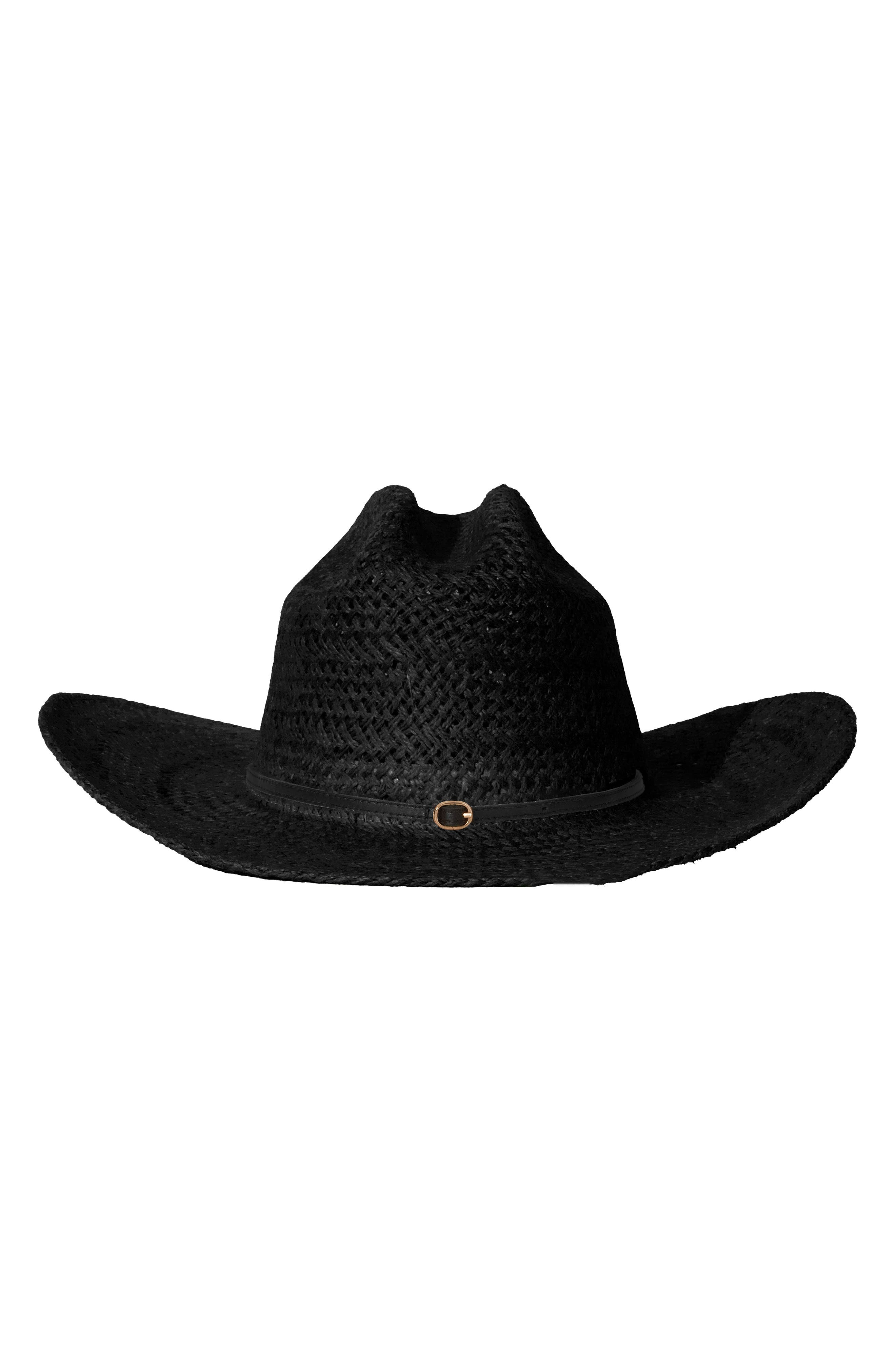 Janessa Leoné Aiden Straw Cowboy Hat in Black at Nordstrom - 2