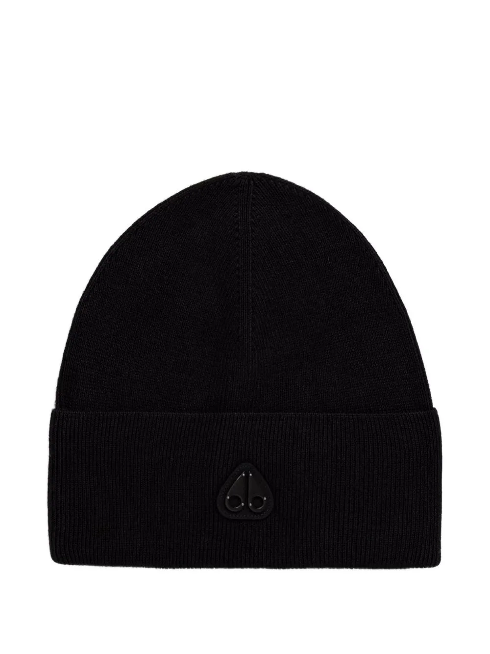 logo-plaque beanie hat - 1