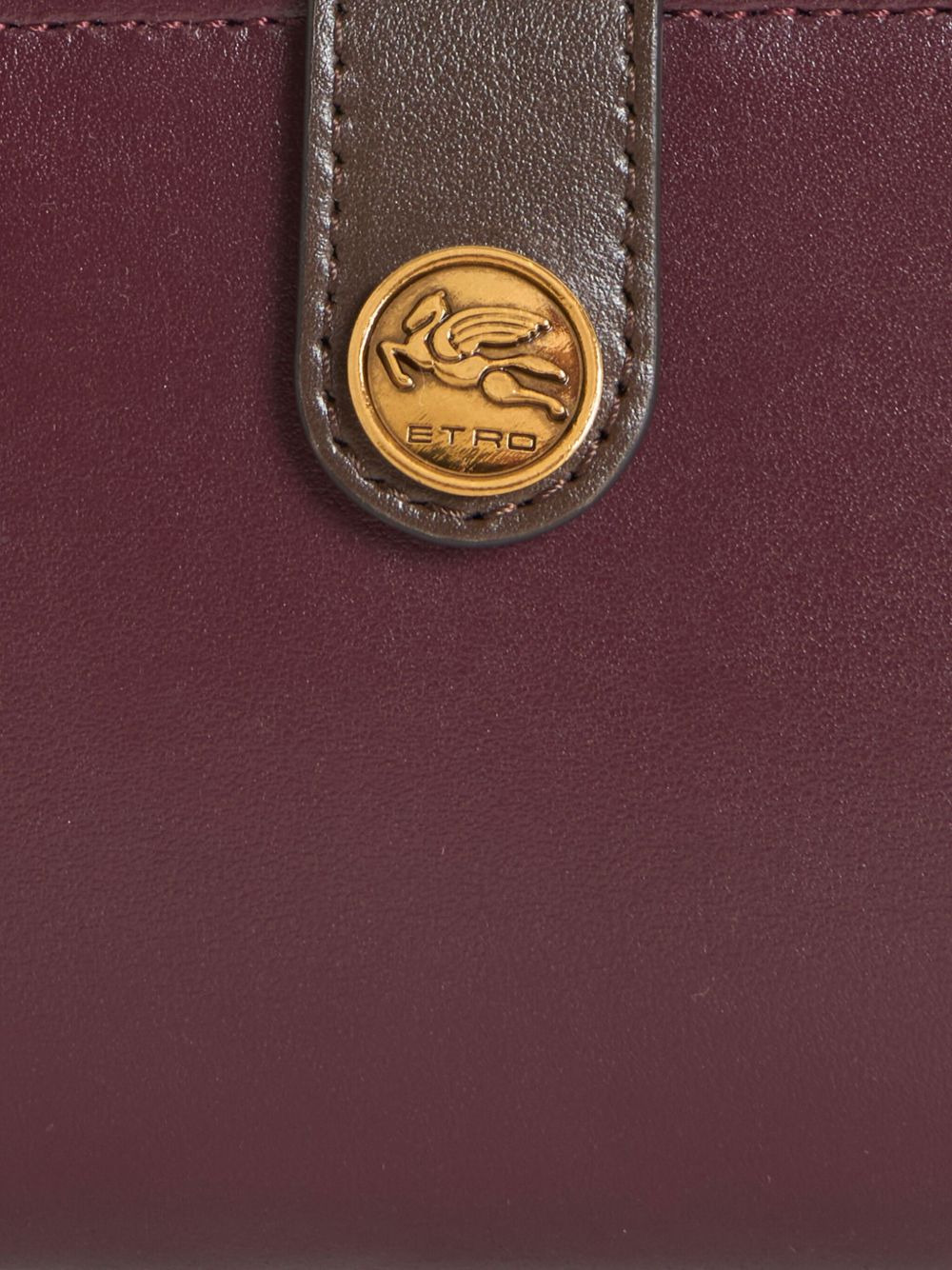pegasus-button leather wallet - 4
