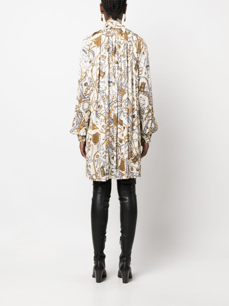 graphic-print high-neck midi dress 4