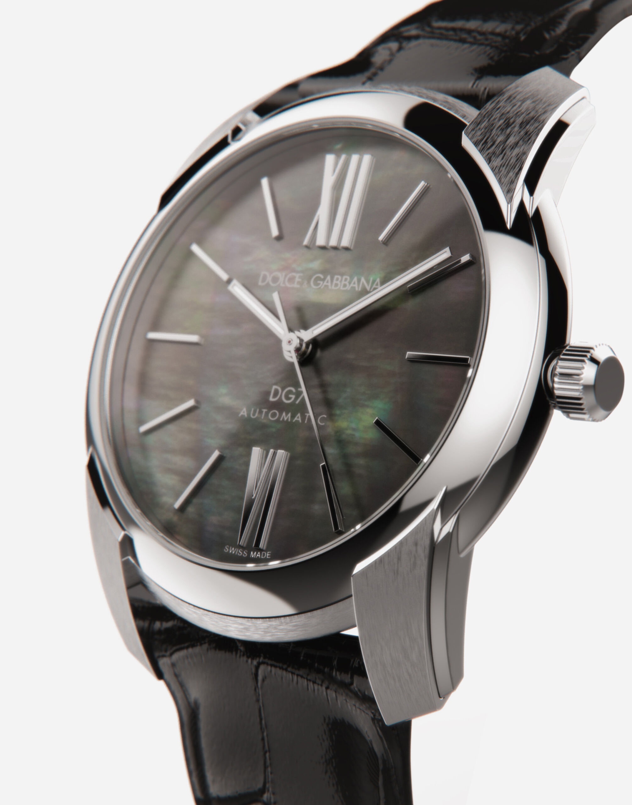 DG7 watch in steel with black mother of pearl - 2