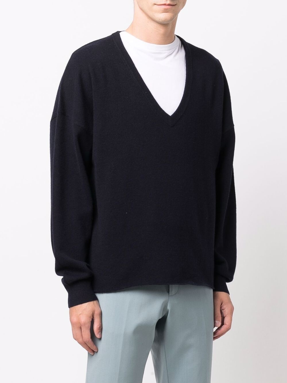 V-neck cashmere jumper - 4