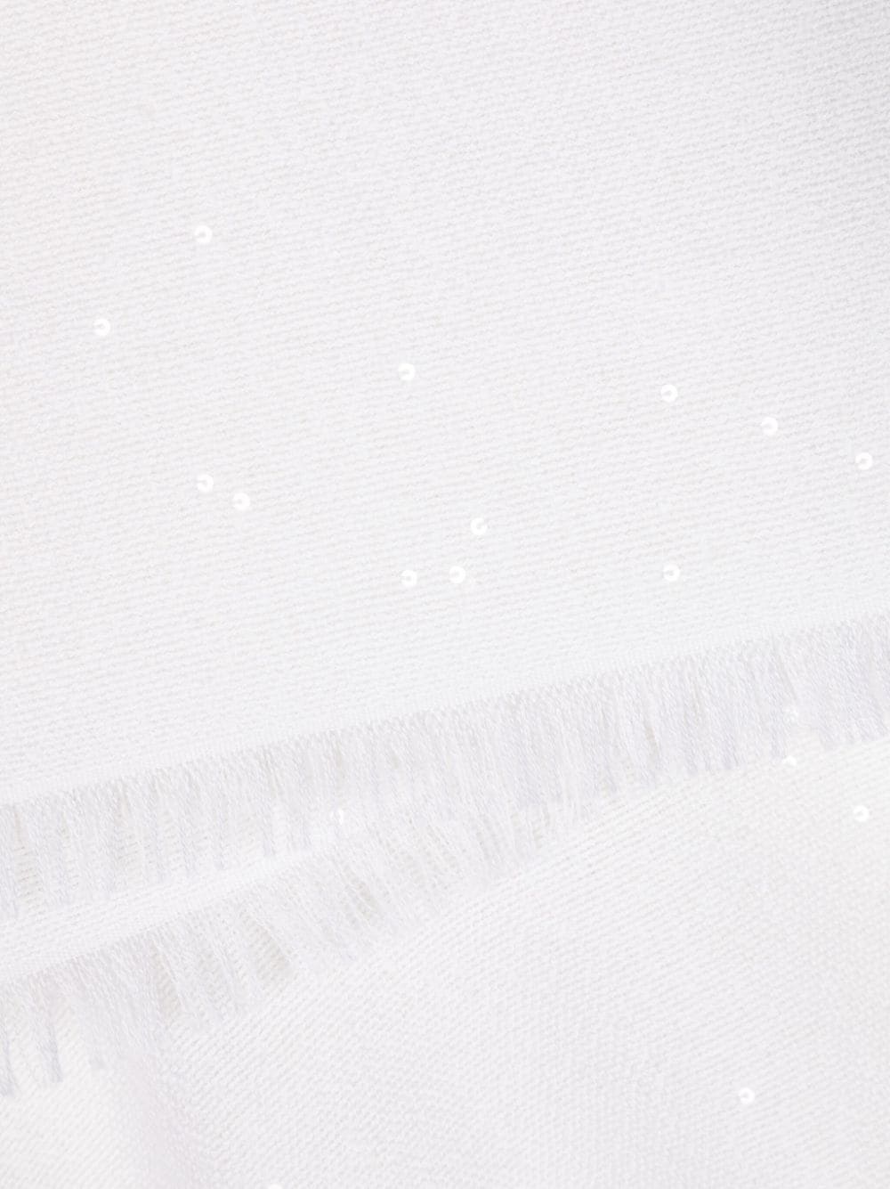 sequin-embellished frayed-hem scarf - 3
