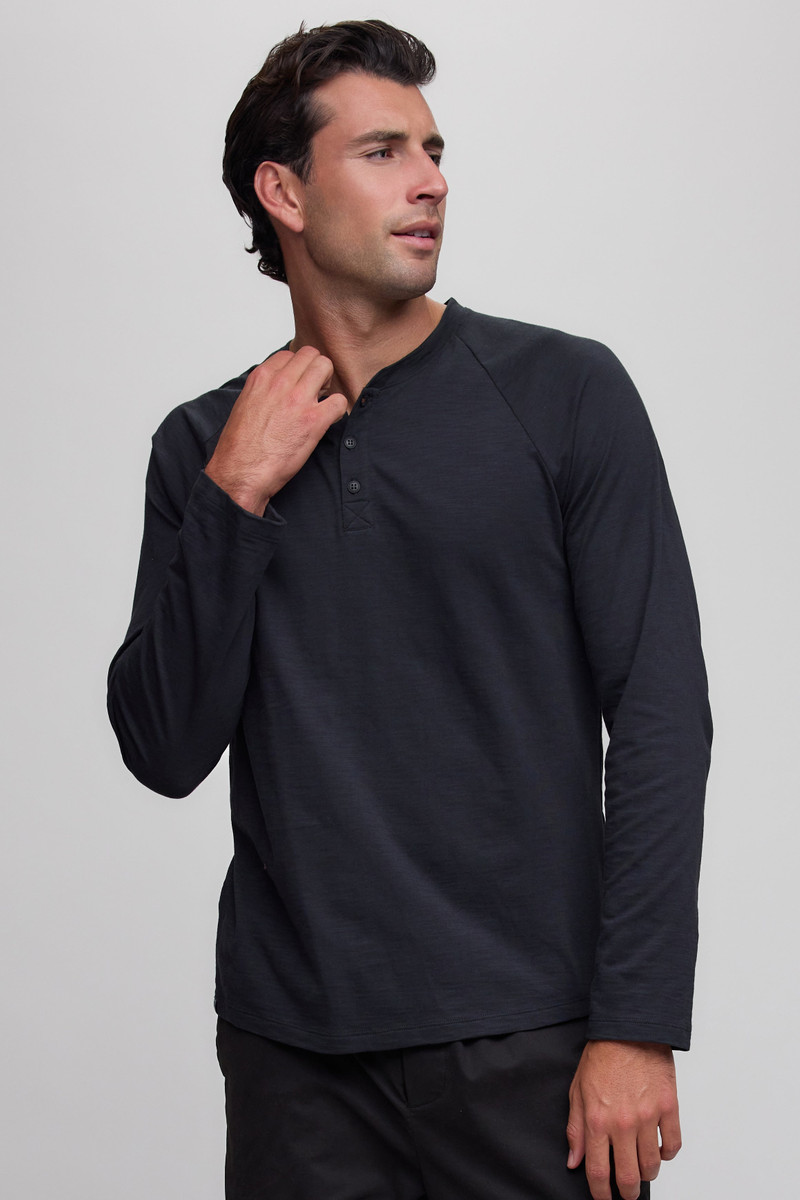 Slub Jersey Henley 1