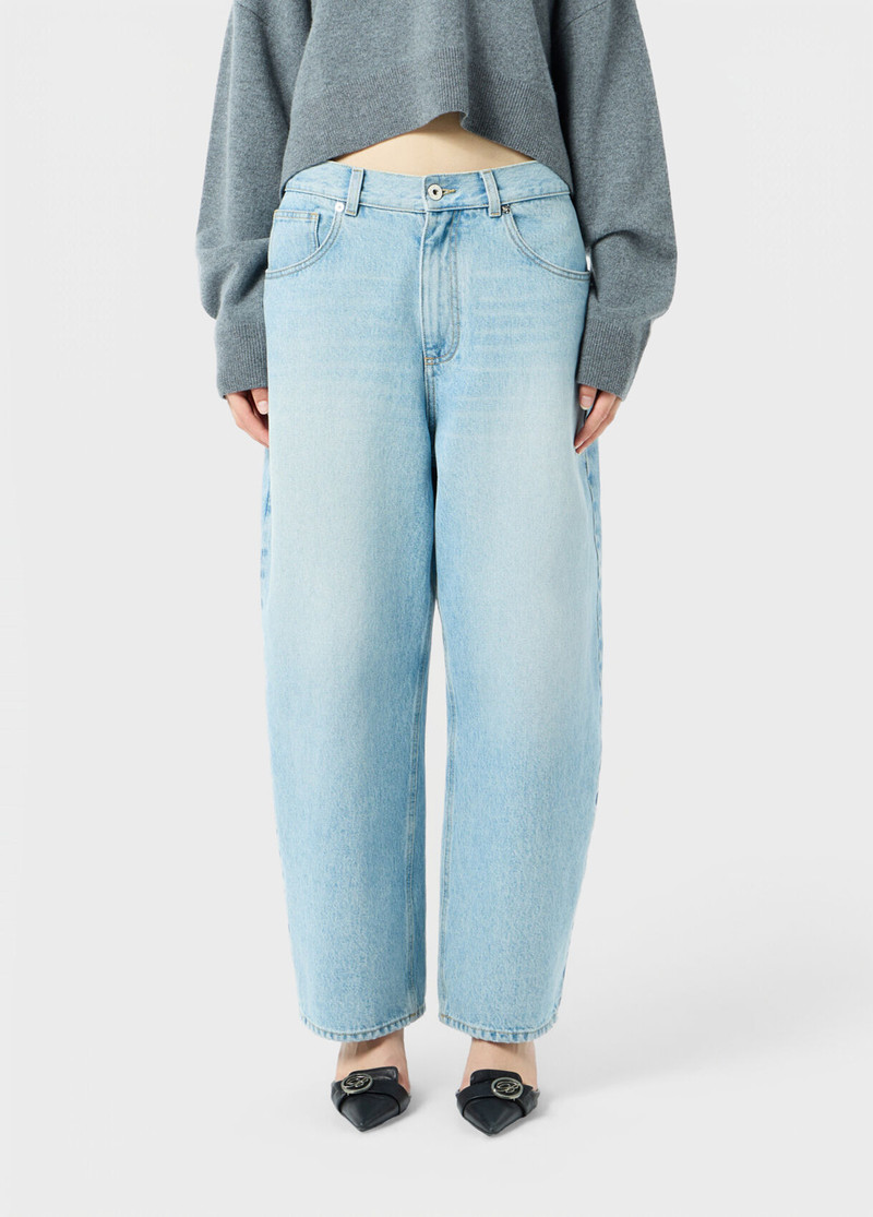 Blumarine BAGGY STONEWASHED DENIM JEANS outlook