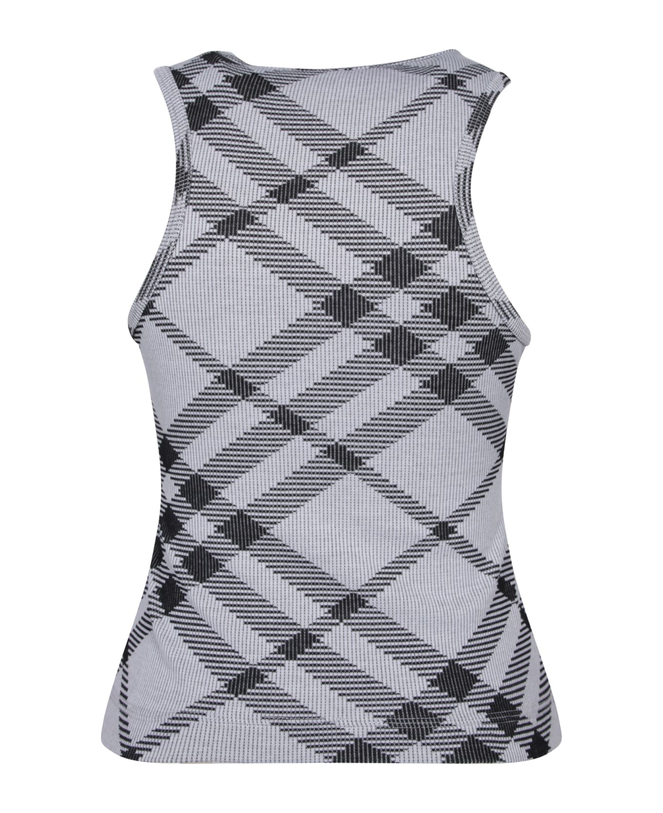 'check' Cotton Blend Tank Top - 2