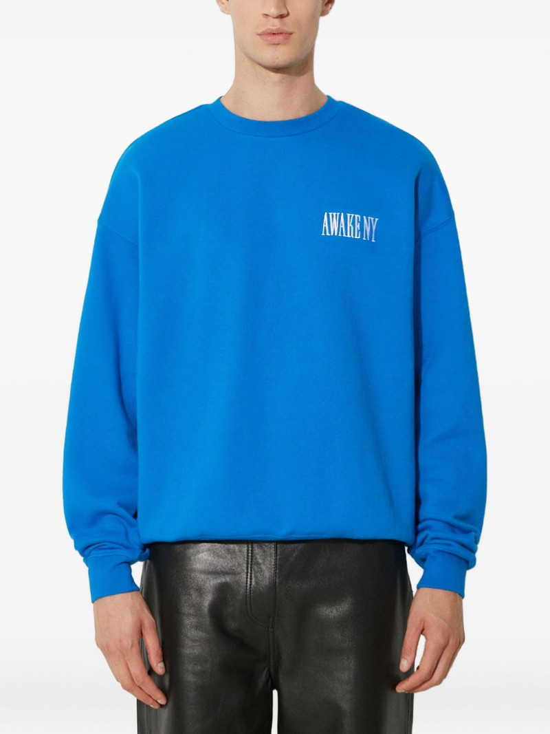 embroidered crew-neck sweatshirt 1