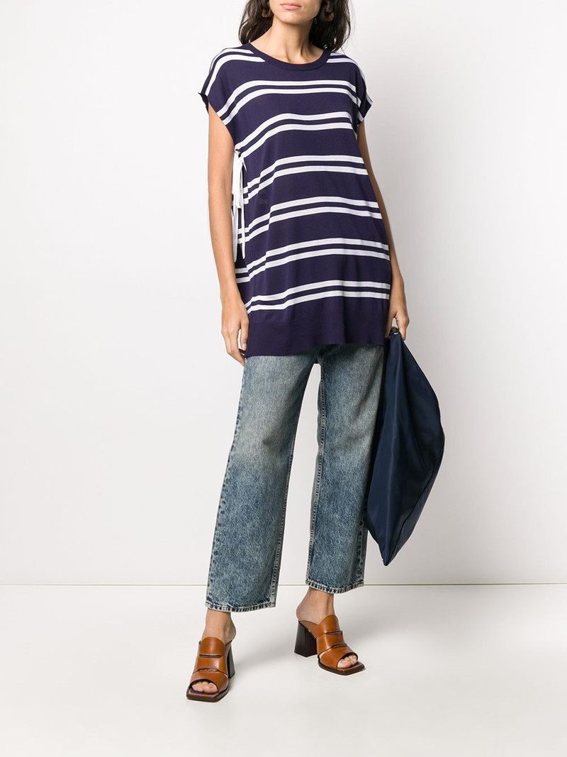 MM6 Maison Margiela striped pattern T-shirt outlook