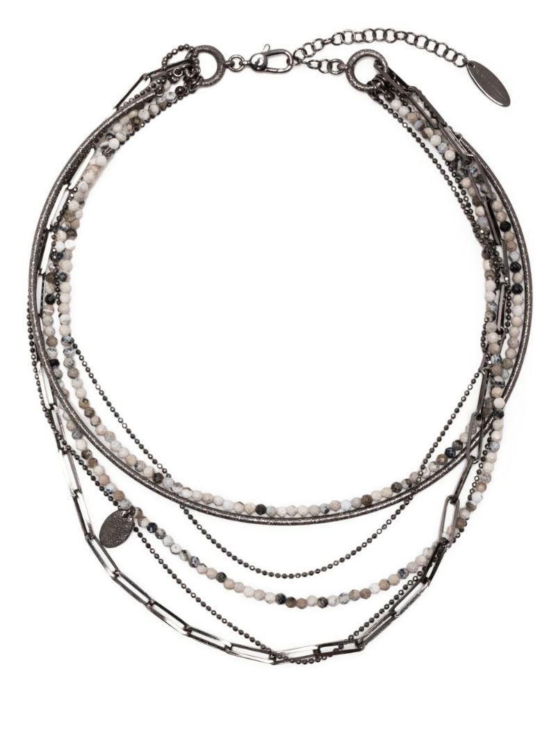 agate multi-strand necklace - 1