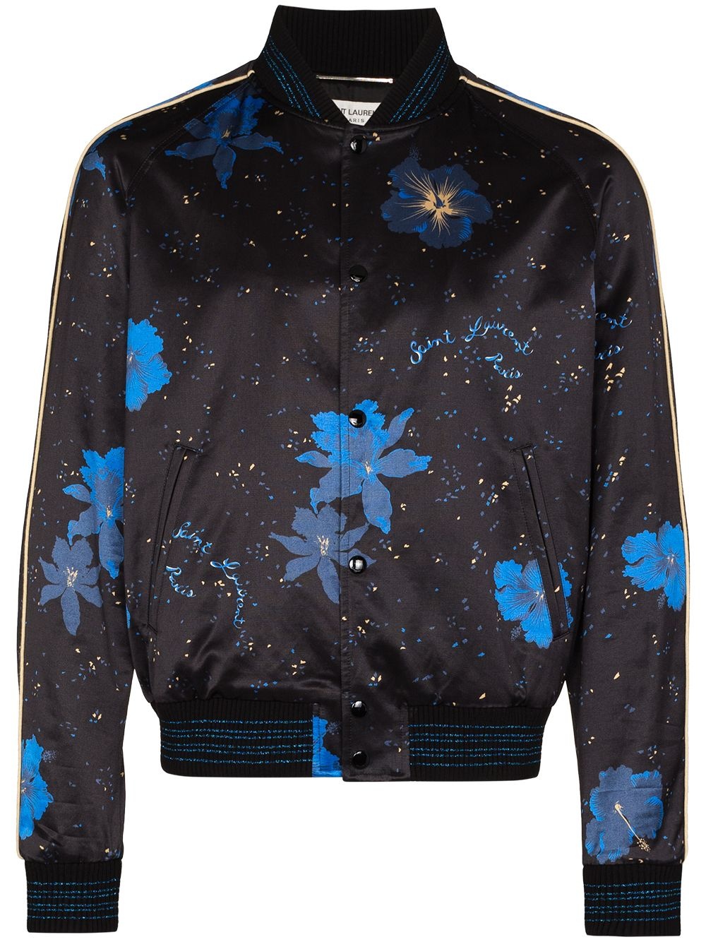 floral print bomber jacket - 1