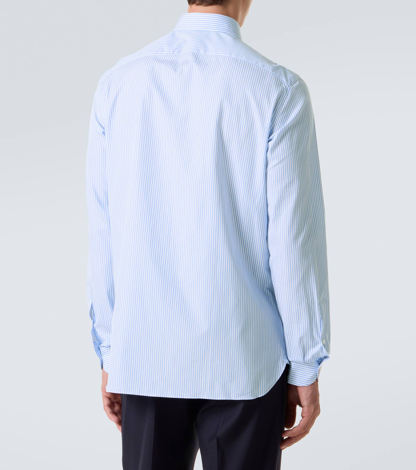 Striped cotton poplin shirt - 4