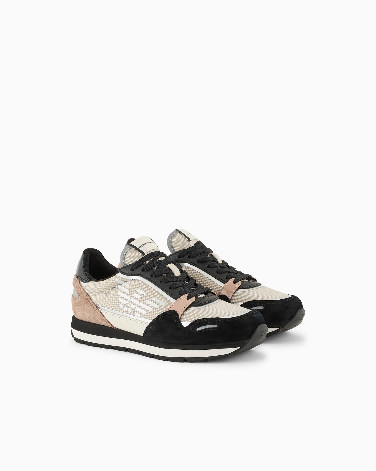 Suede sneakers with reflective and nylon details - 2