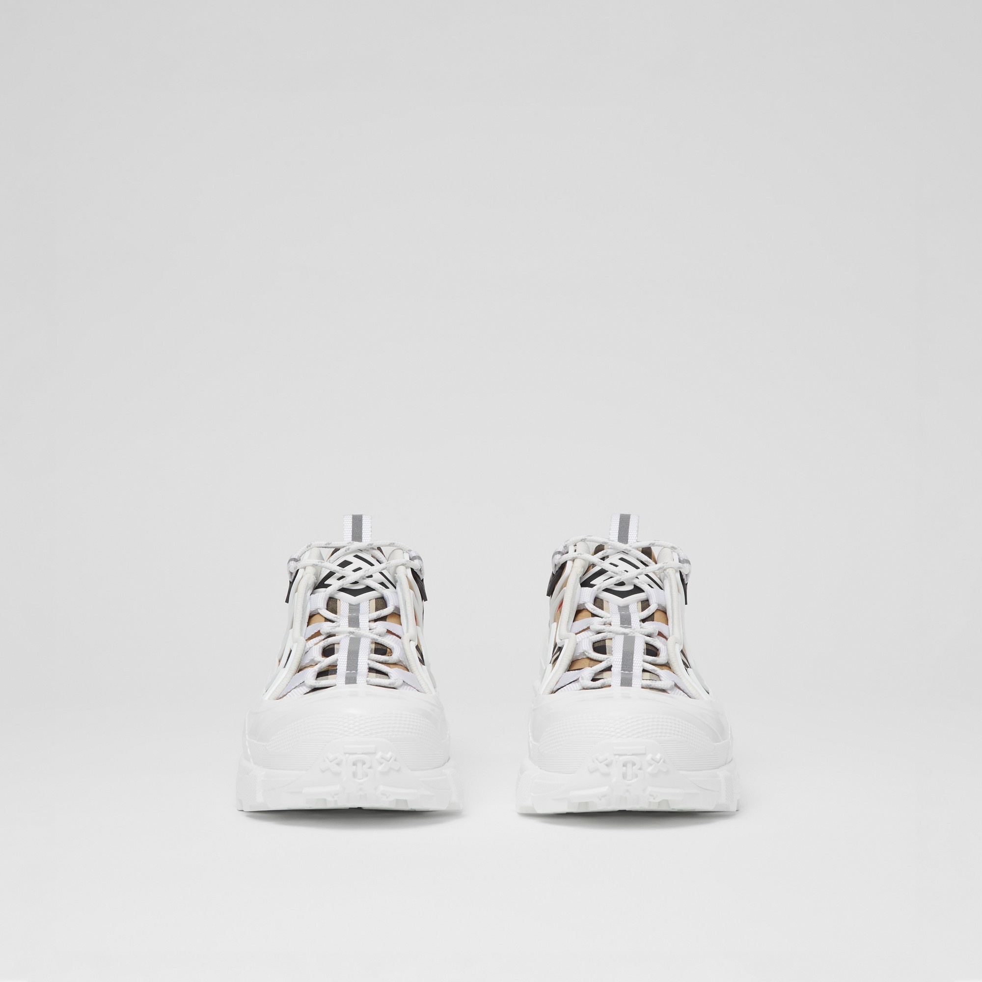 Vintage Check Cotton and Leather Arthur Sneakers - 4