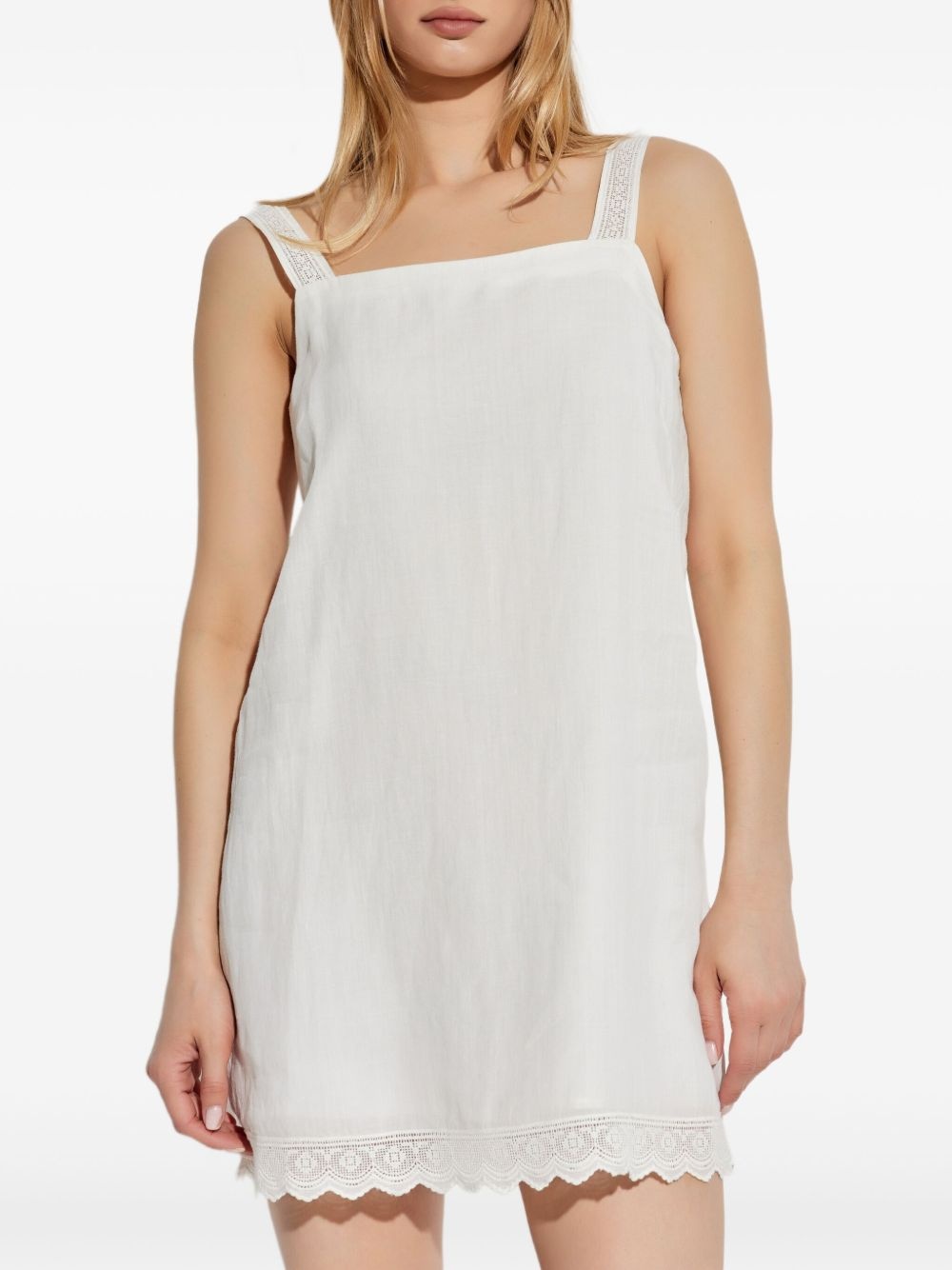 lace-detailing mini dress - 3