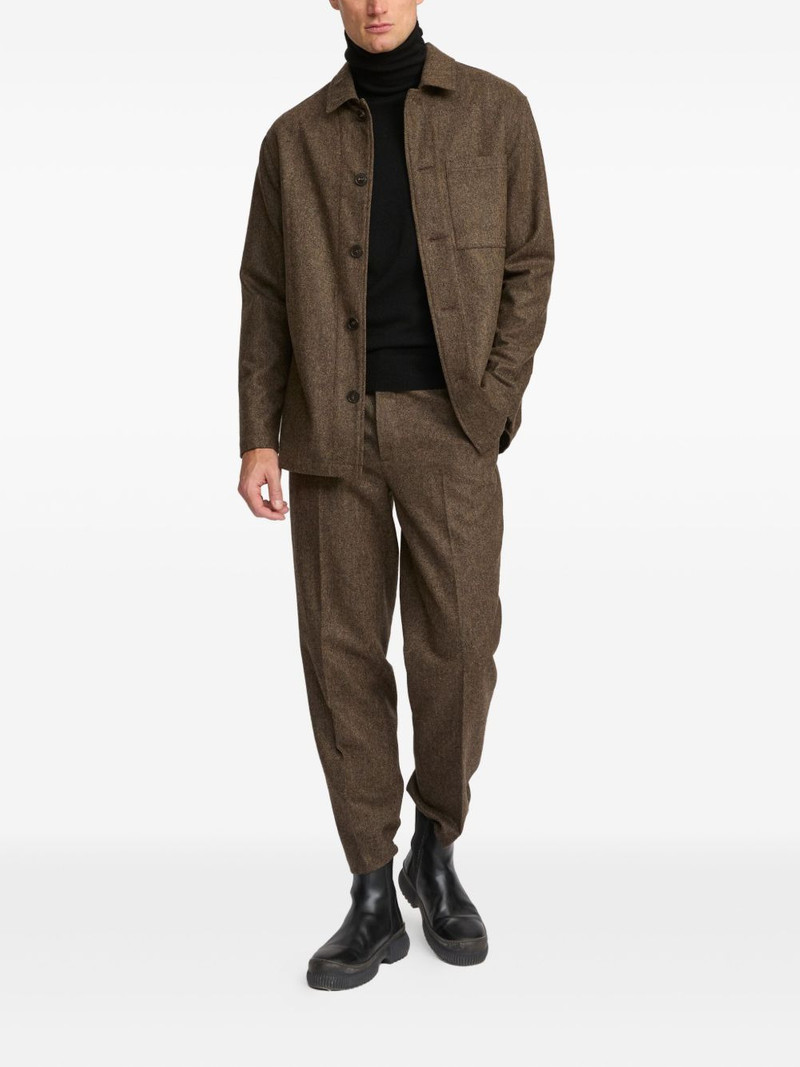 Yves Salomon tweed shirt jacket outlook
