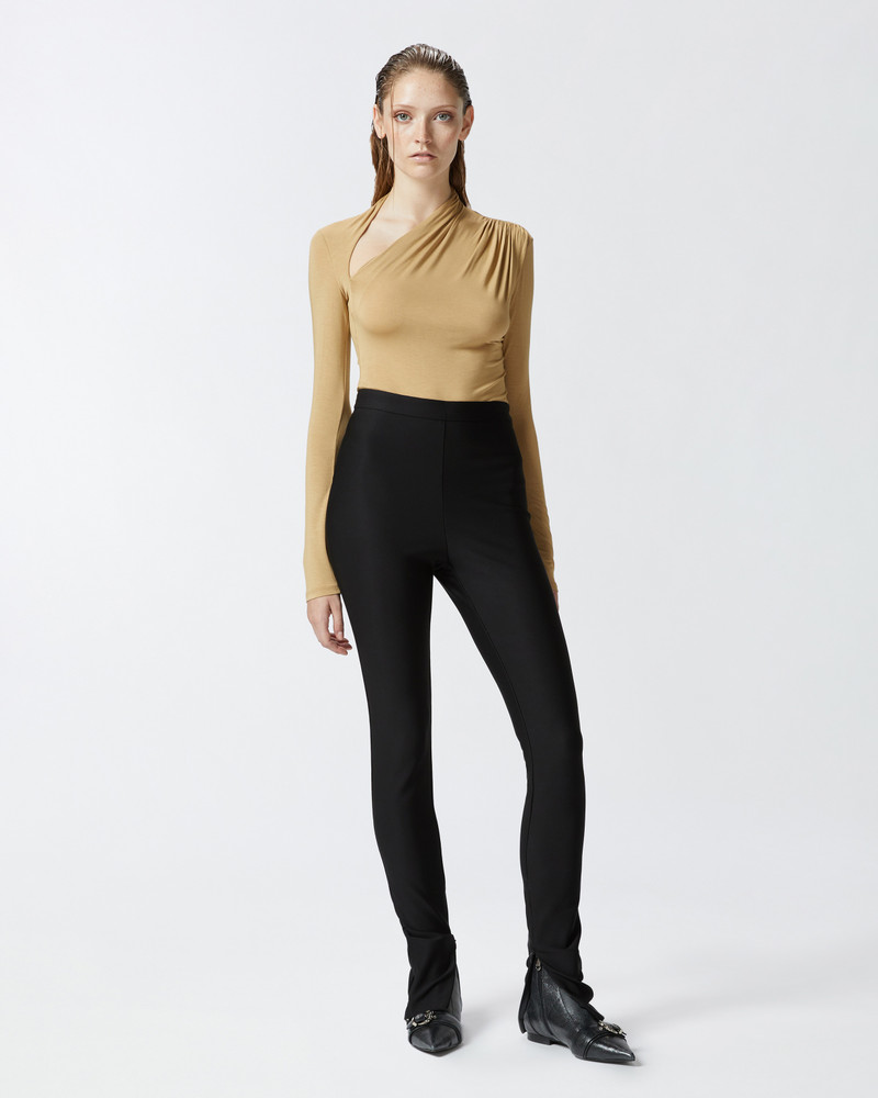 PINKO SLIM-FIT STRETCH TROUSERS WITH ZIPPED LEG HEMS outlook