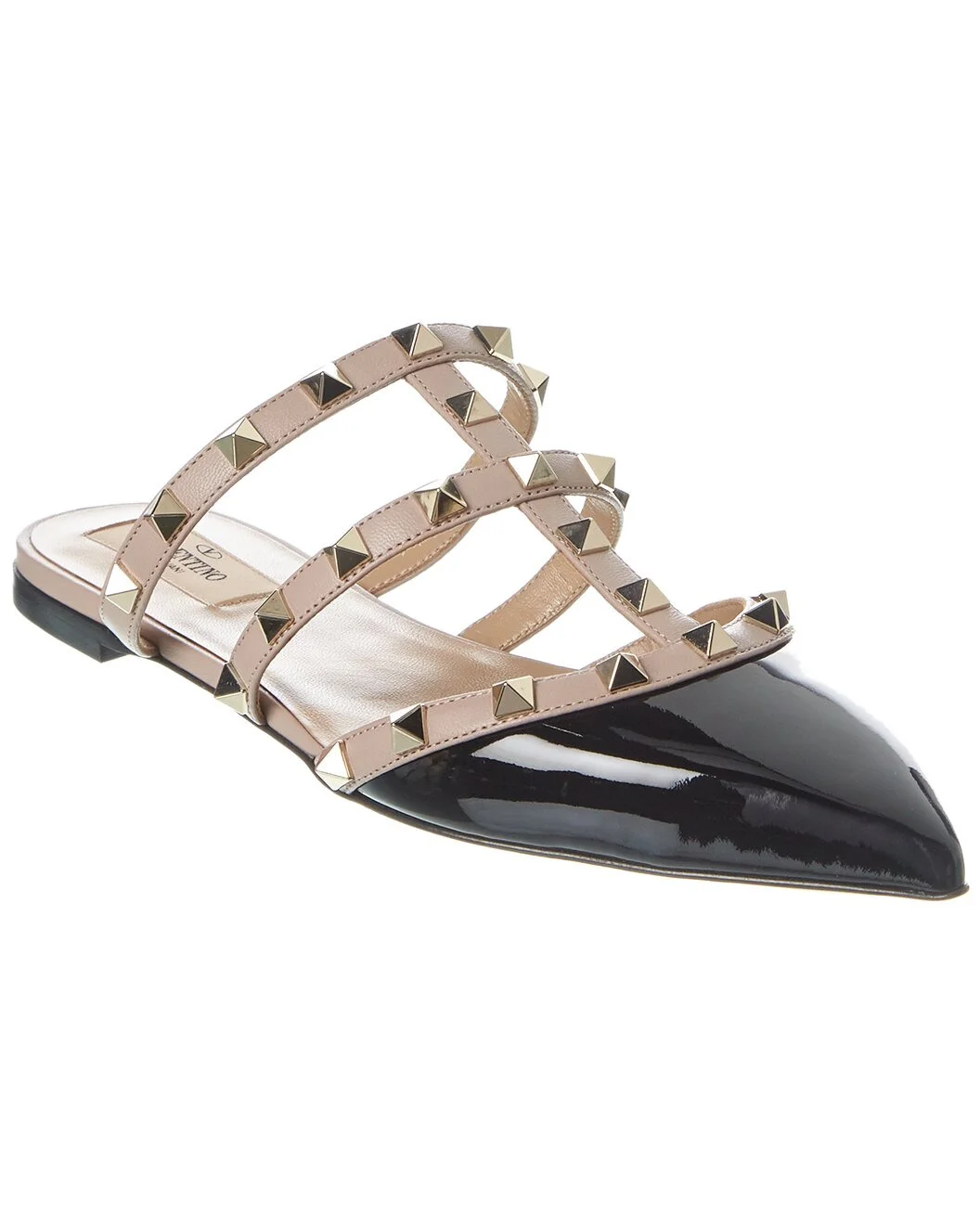 Valentino Rockstud Caged Patent Flat - 1