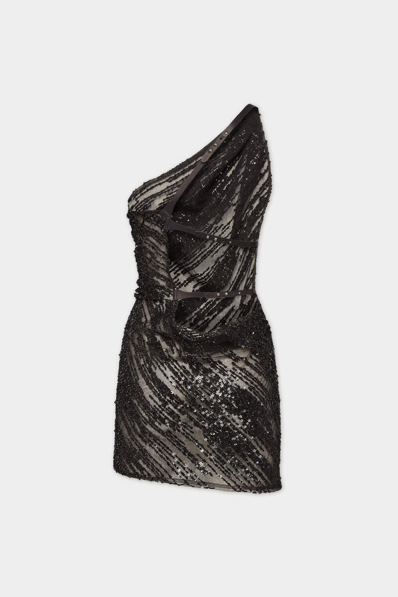 DSQUARED2 LIGHT STARS ONE-SHOULDER DRESS outlook