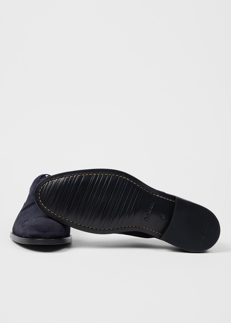 Dark Navy Suede 'Fes' Shoes 4