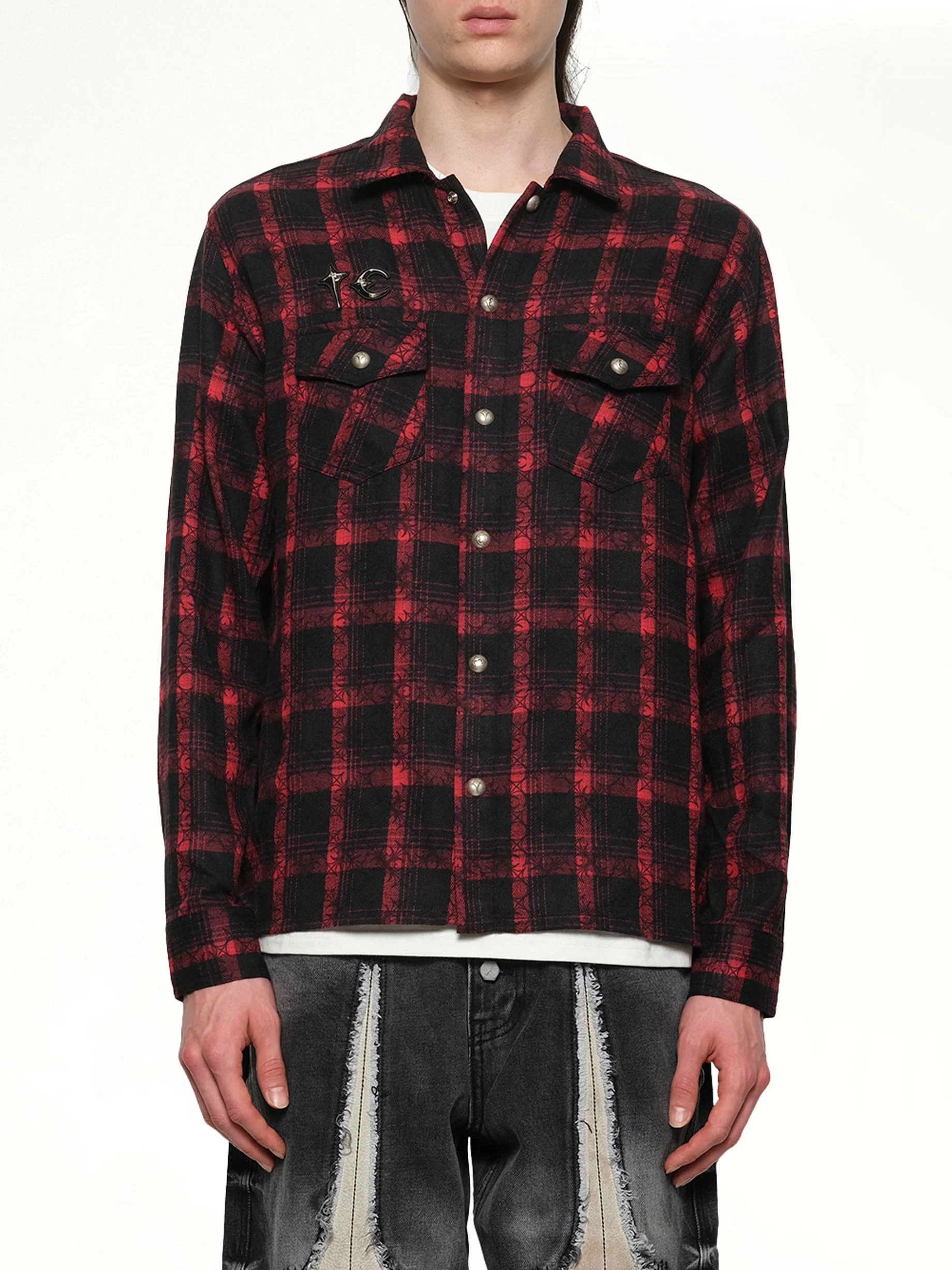 TC All Over Pattern Shirt in Red - 1