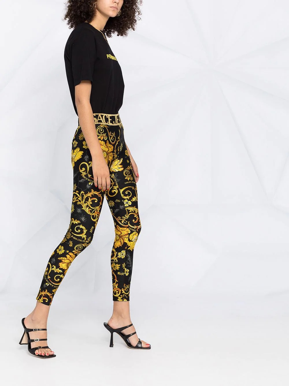 baroque-print leggings - 6