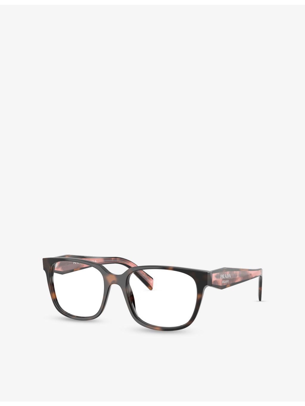 PR 17ZV Rectangle-Frame Tortoiseshell-Effect Acetate Glasses - 2