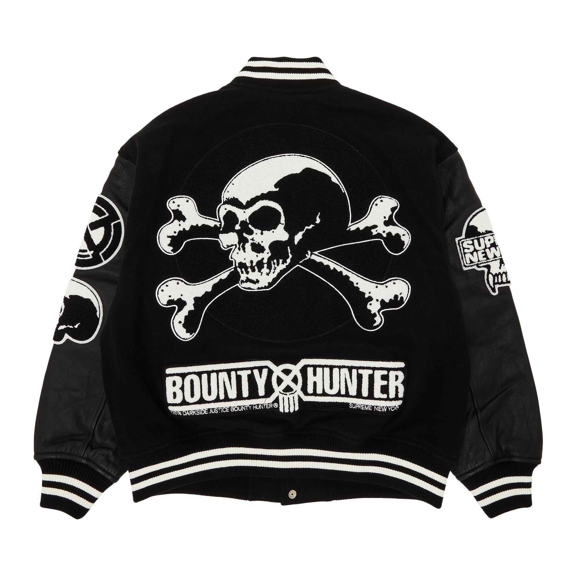 Supreme x Bounty Hunter Varsity Jacket 'Black' - 2