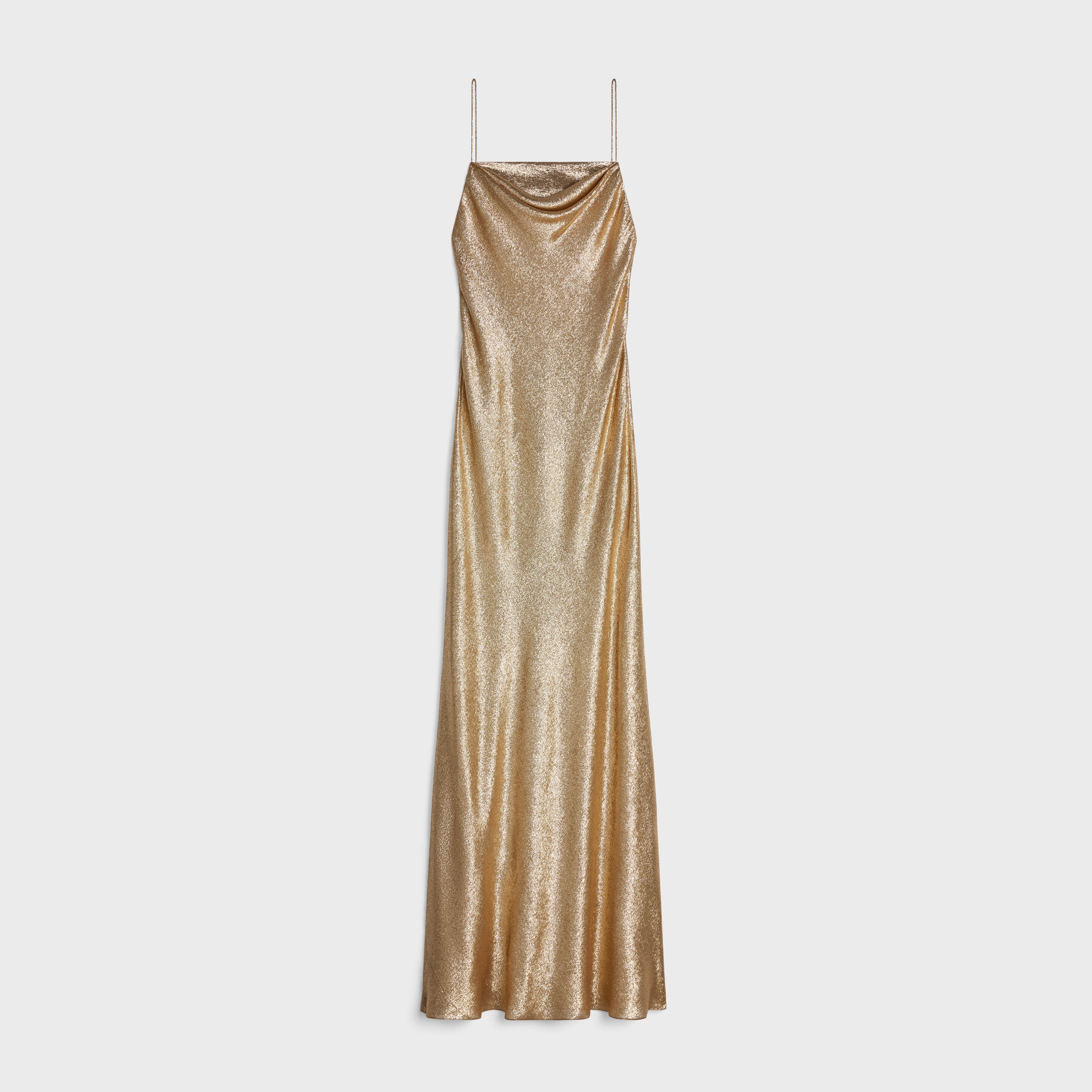 Low back lingerie dress in satin lamé - 1