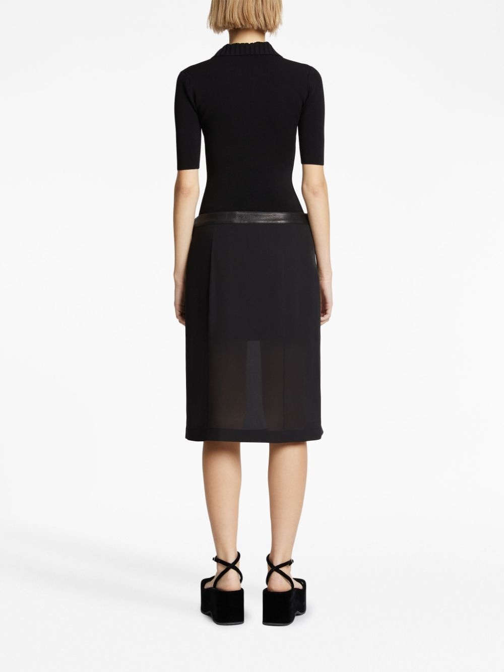 layered chiffon wrap skirt - 4