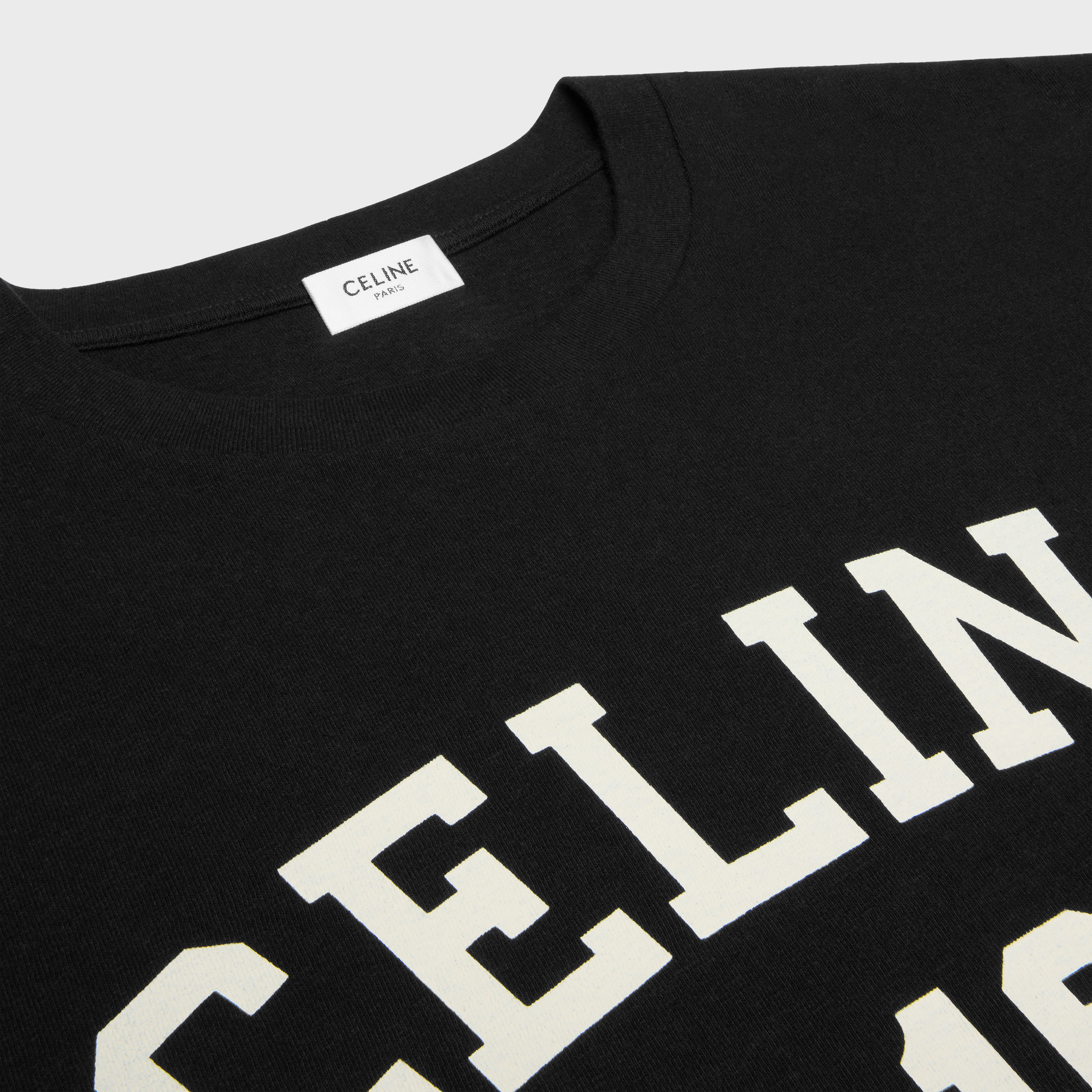 celine paris loose t-shirt in cotton jersey - 3