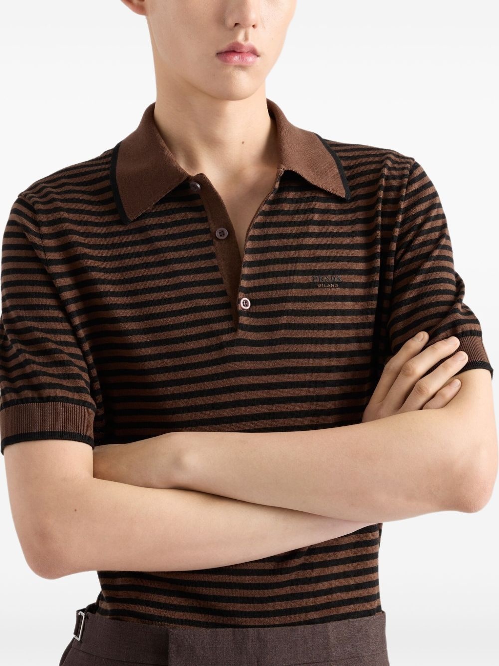 striped cotton polo shirt - 4