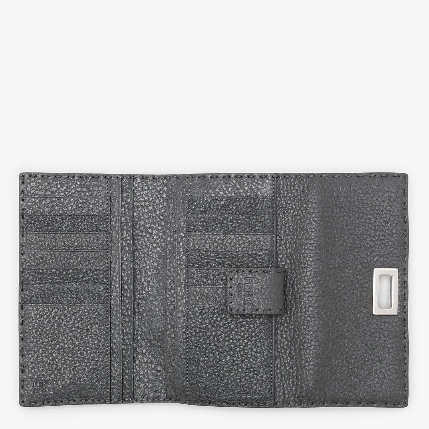 Gray leather wallet - 5