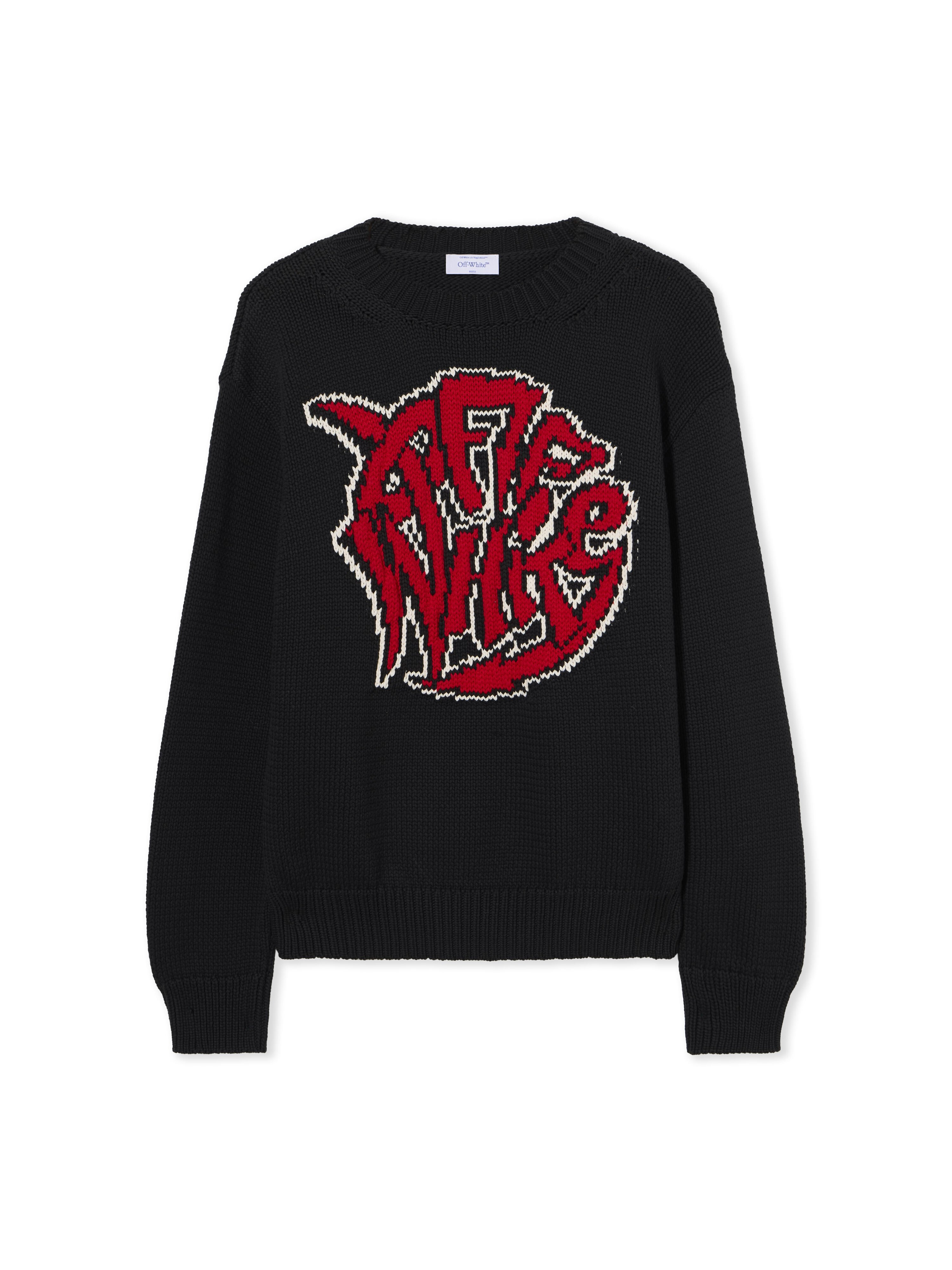Sphere Logo Chunky Knit Crewneck Sweater - 2
