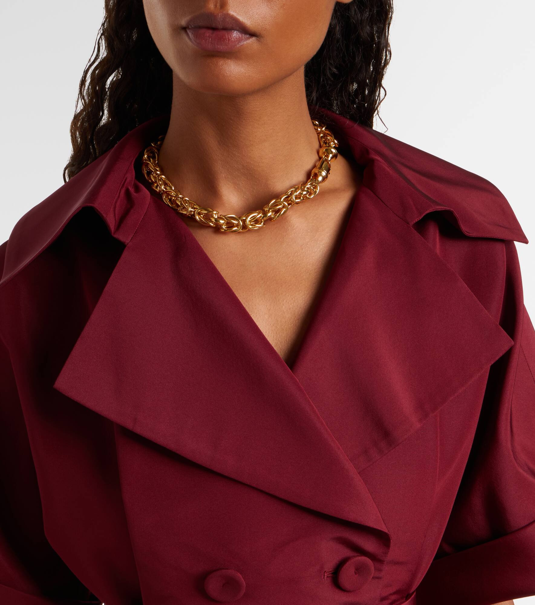 Belted silk gown - 4