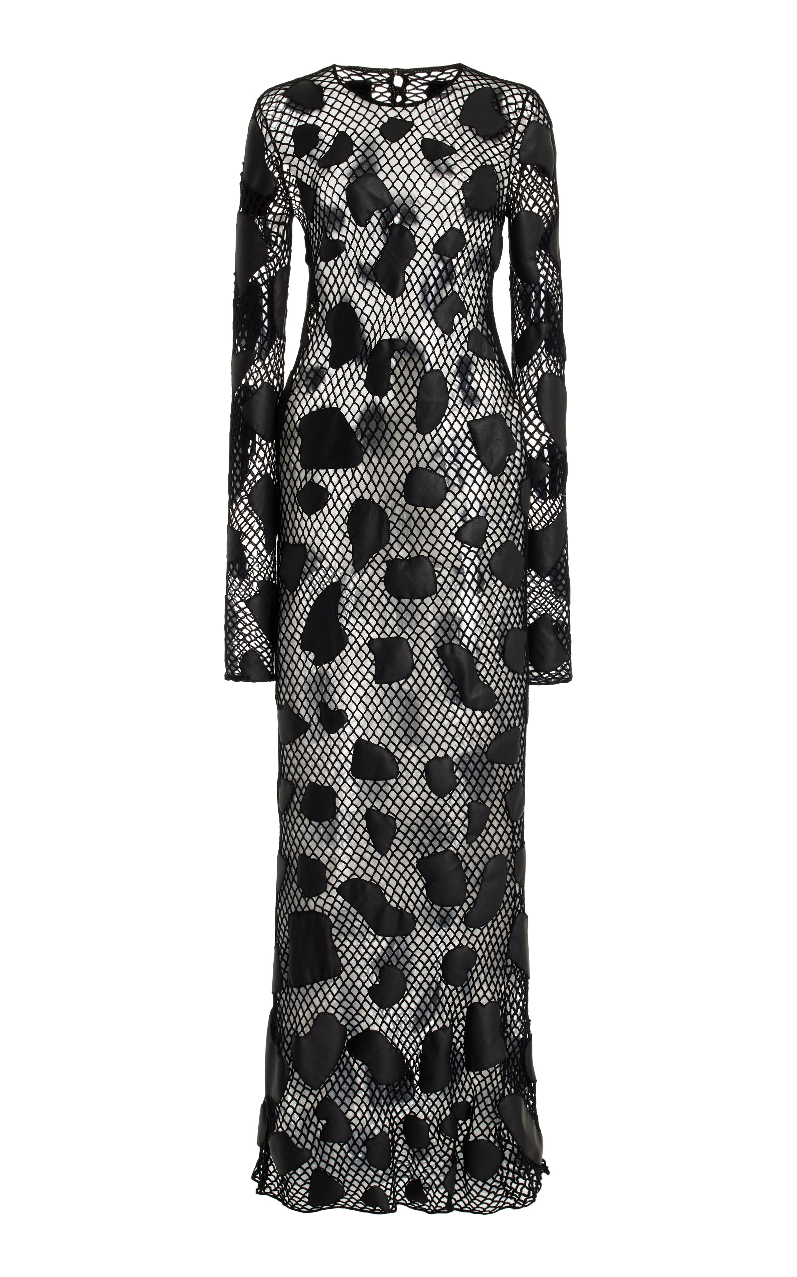 Romeo Knit Dress in Wool with Leather - 1
