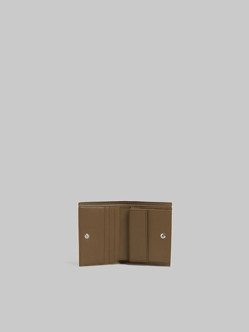 IVORY LEATHER BIFOLD WALLET WITH MARNI MENDING EMBROIDERY - 2