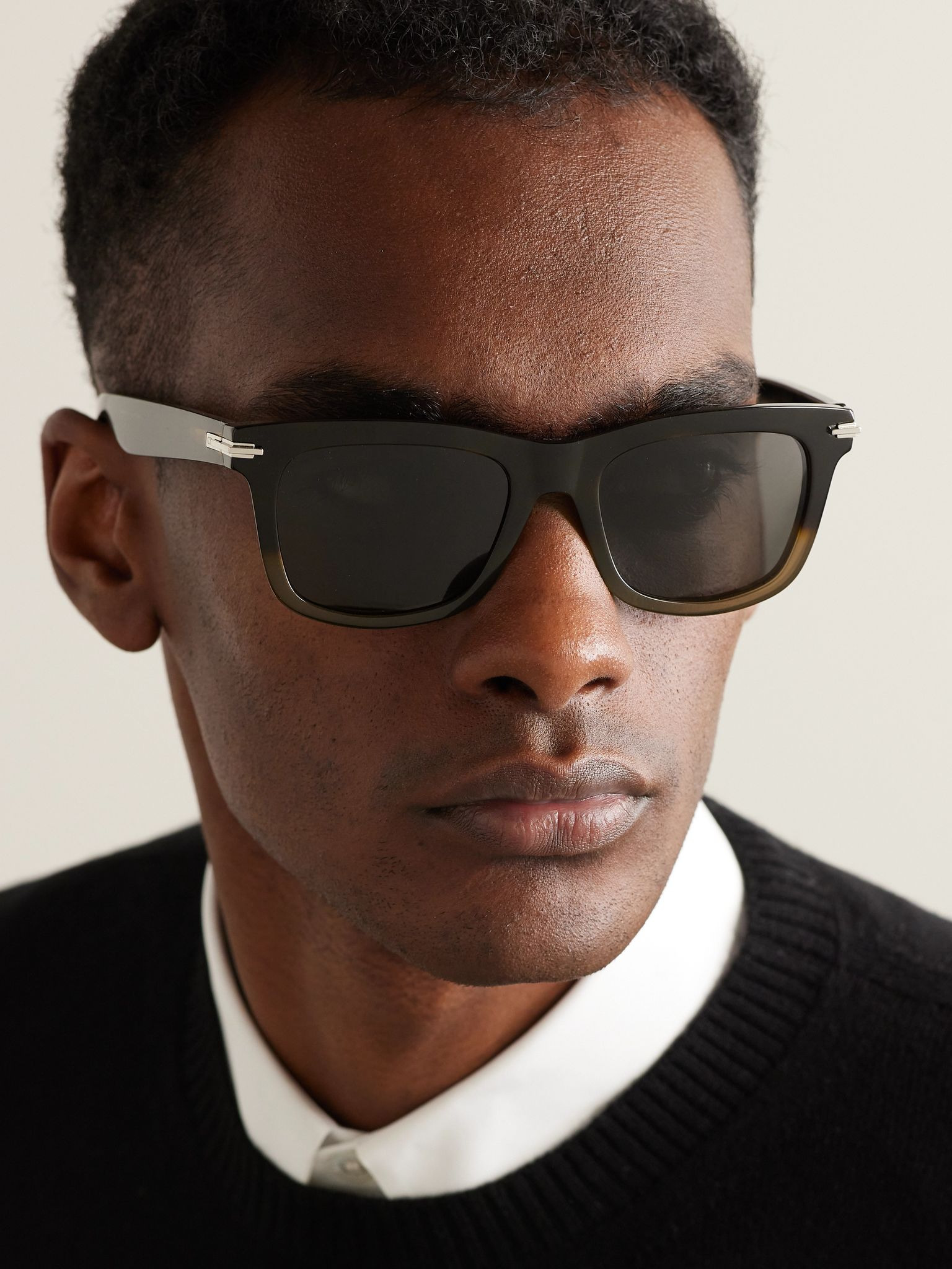 DiorBlackSuit S11I D-Frame Acetate Sunglasses Brown - 2