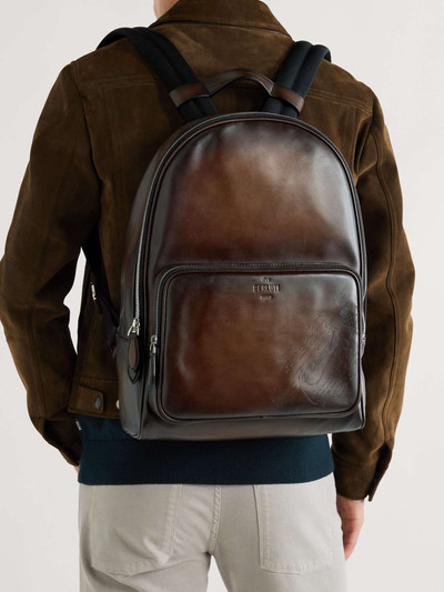 Berluti Scritto Leather Backpack outlook