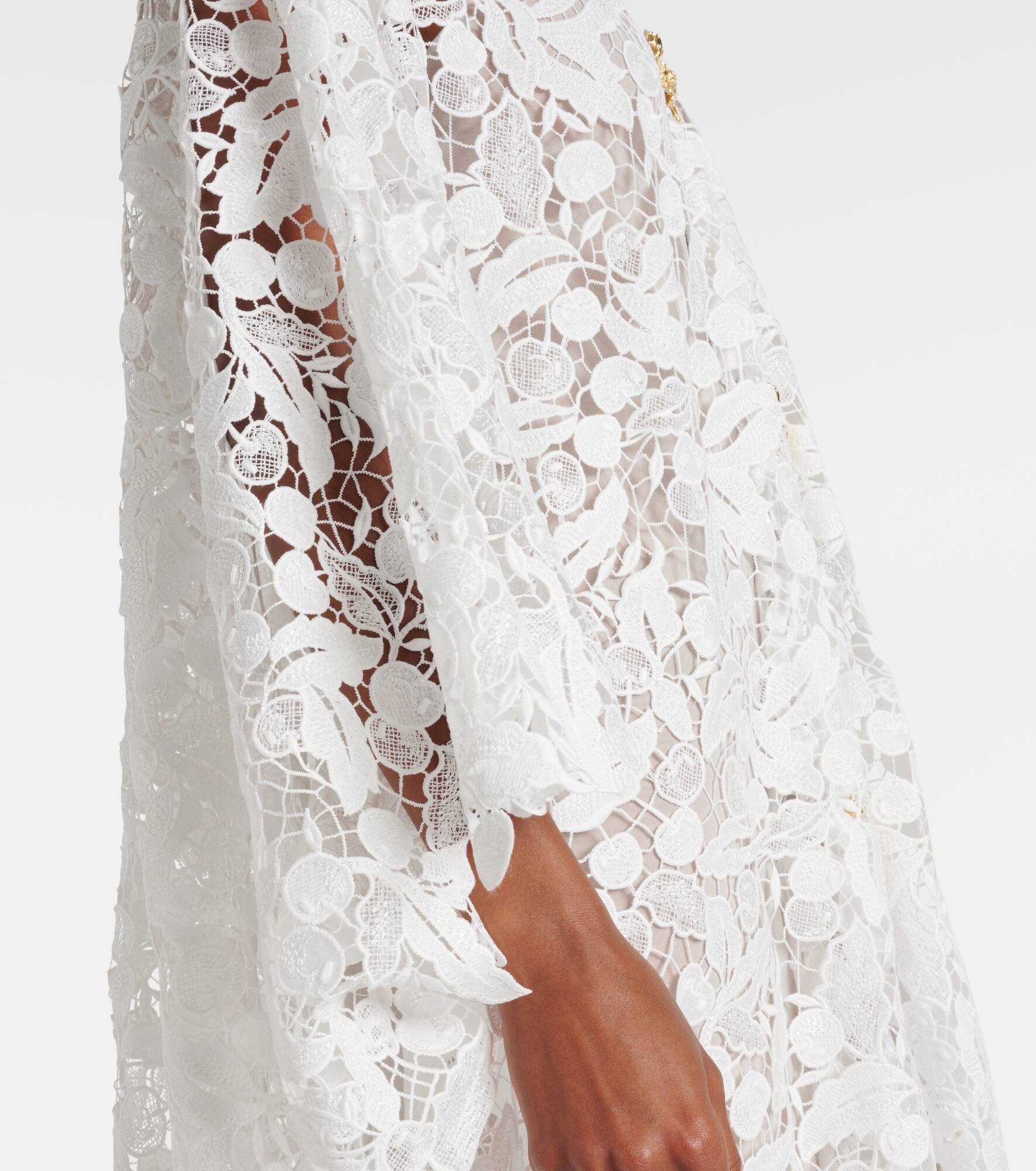 Lace guipure midi dress - 6