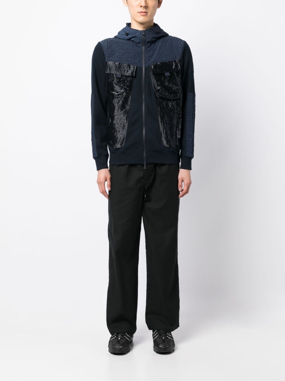 stand-up collar hooded jacket - 2