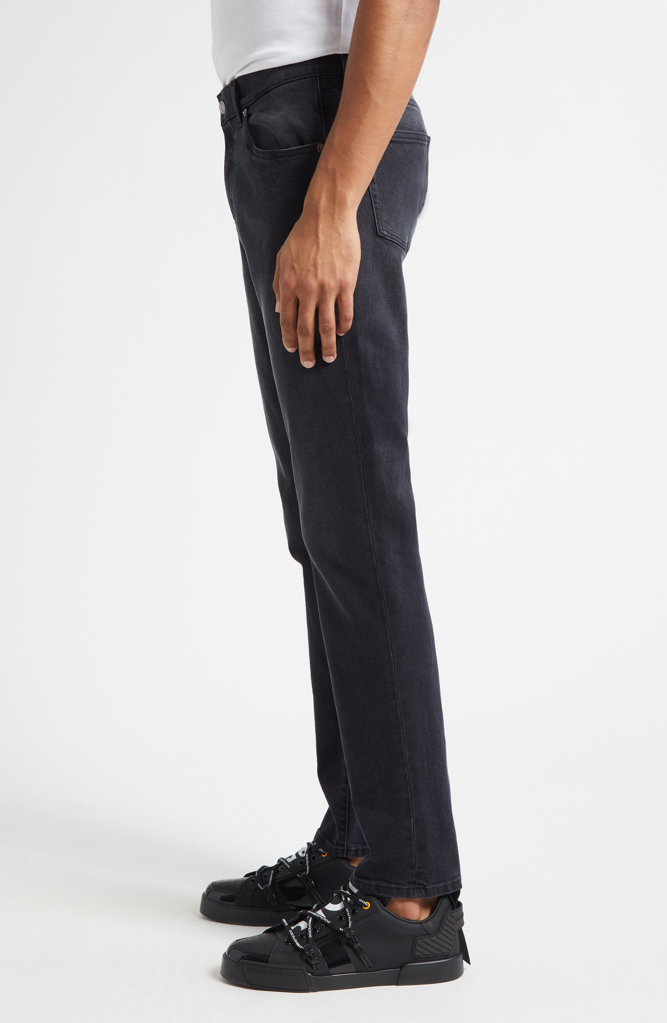 Dolce&Gabbana Slim Fit Stretch Jeans in S9001 Grey at Nordstrom - 3