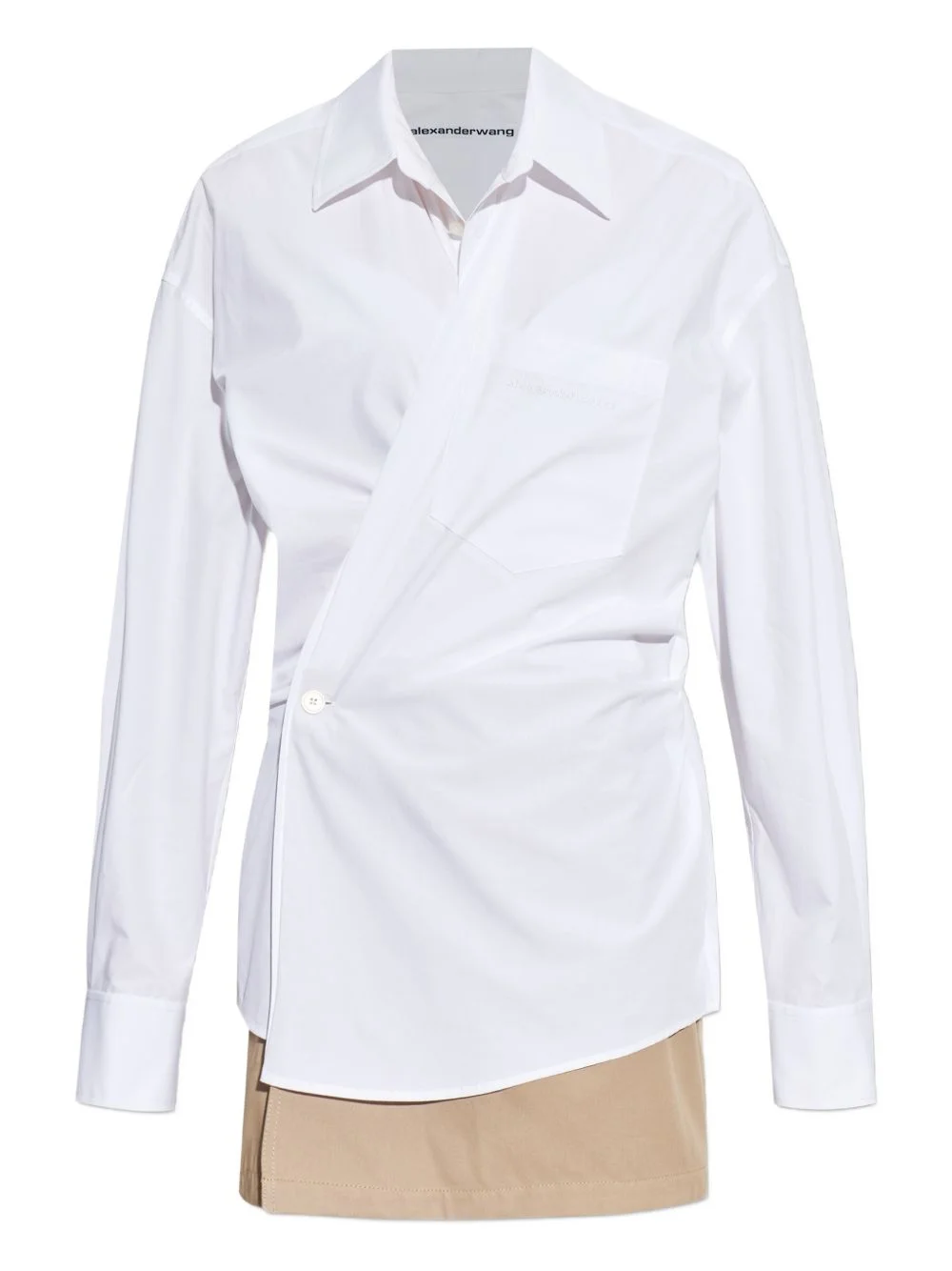 wrap-shirt mini dress - 1