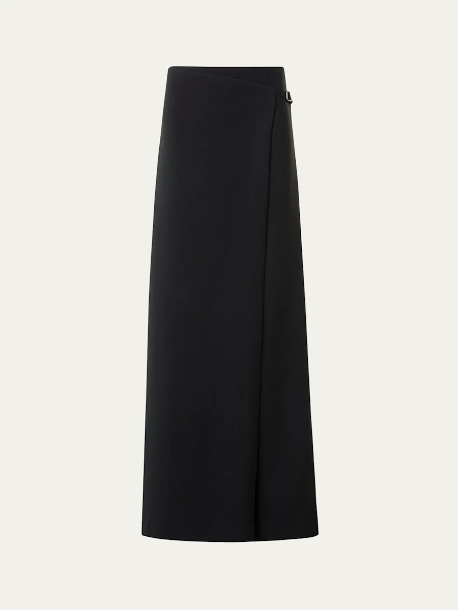 Foss Asymmetric Wrap-Panel Wide-Leg Pants - 1